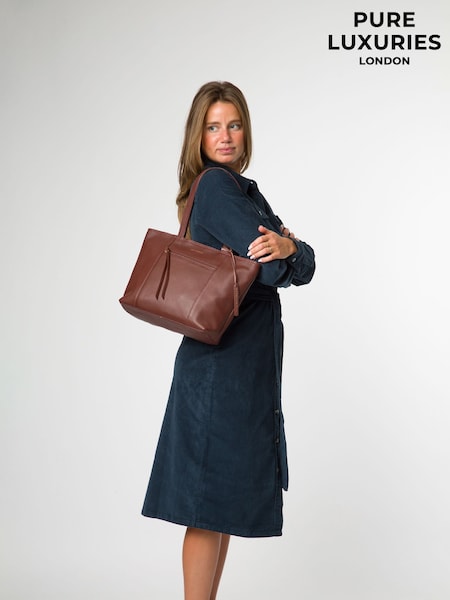 Pure Luxuries London Roxby' Leather Tote Bag (G66671) | £49