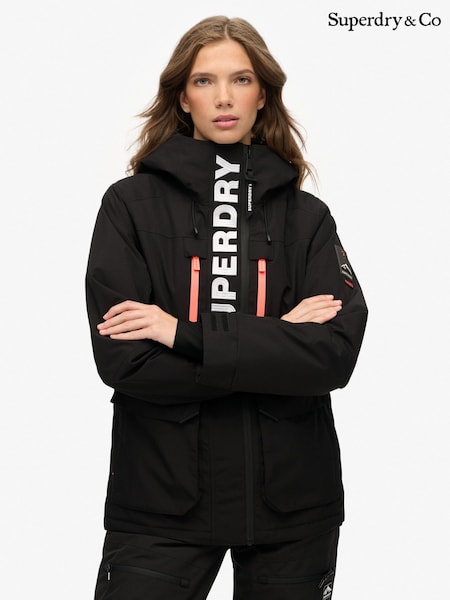 Superdry Black Ultimate Freestyle Ski Jacket (G66694) | £200