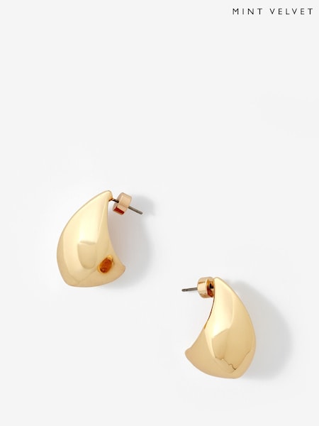 Mint Velvet Gold Tone Statement Teardrop Earrings (G66752) | £25