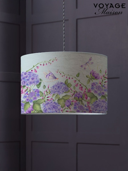 Voyage Maison Blue Seraphina Eva Printed Lamp Shade (G66897) | £63