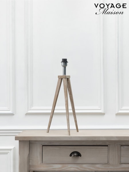 Voyage Maison Grey Aratus Wooden Table Lamp Base (G66989) | £57