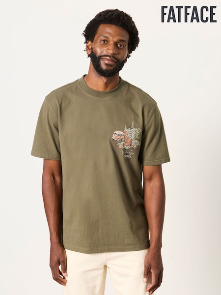 Khaki Green - Regular Fatface Vw Fast And Free T-shirt