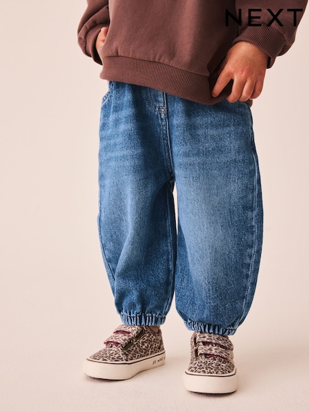 Mid Wash Denim - Barrel Jeans (3mths-7yrs)