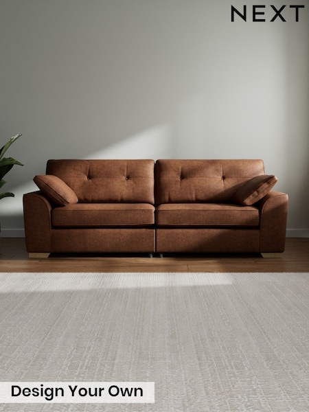 Monza Faux Leather Easy Clean/Chestnut Brown Stamford (G67856) | £1,350