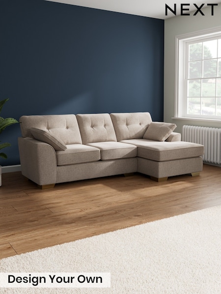 Chunky Chenille/Light Dove Stamford Buttoned Back (G67949) | £1,875