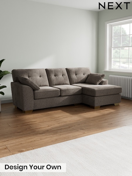 Chunky Chenille/Mink Brown Stamford Buttoned Back (G67952) | £1,875