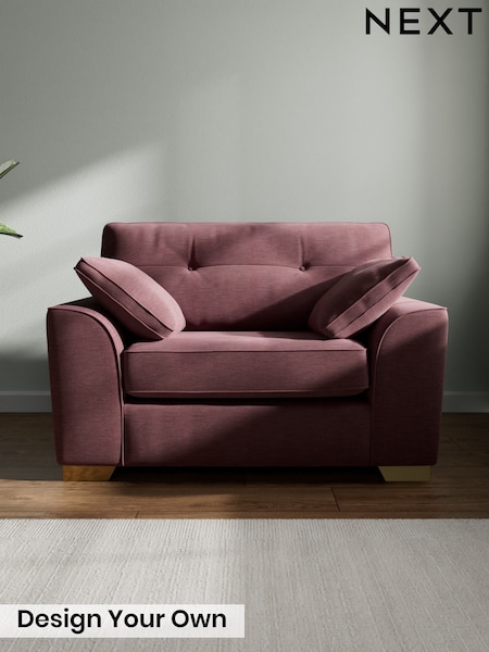 Fine Chenille Easy Clean/Mid Mulberry Purple Stamford Buttoned Back (G67976) | £899