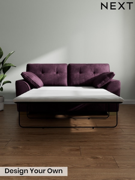 Plush Chenille/Dark Plum Purple Stamford Buttoned Back (G67986) | £1,399