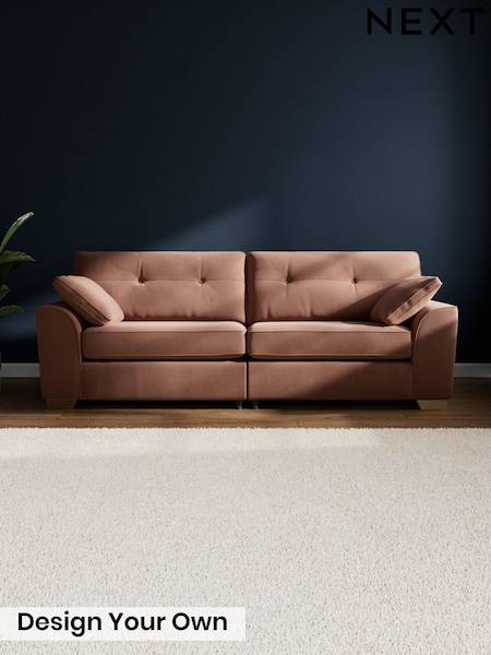 Relaxed Linen Look/Light Rust Brown Stamford Buttoned Back (G67996) | £1,399