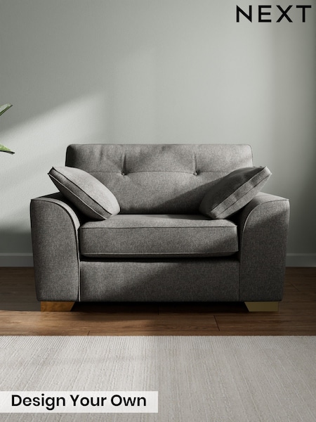 Tweedy Blend Easy Clean/Dark Grey Stamford Buttoned Back (G68007) | £799