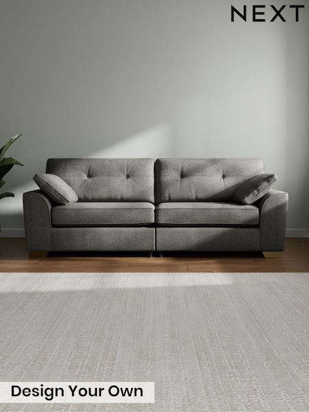 Tweedy Blend Easy Clean/Dark Grey Stamford Buttoned Back (G68007) | £1,275