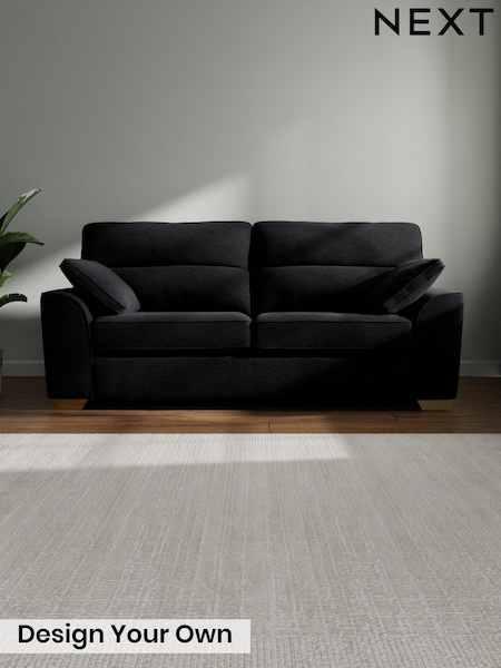 Fine Chenille Easy Clean/Black Stamford Highback (G68128) | £1,299