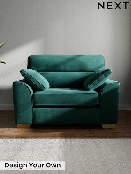 Fine Chenille Easy Clean/Dark Juniper Green Stamford Highback (G68130) | £899