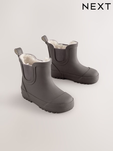 Chocolate Brown - Warm Lined Ankle Wellies
