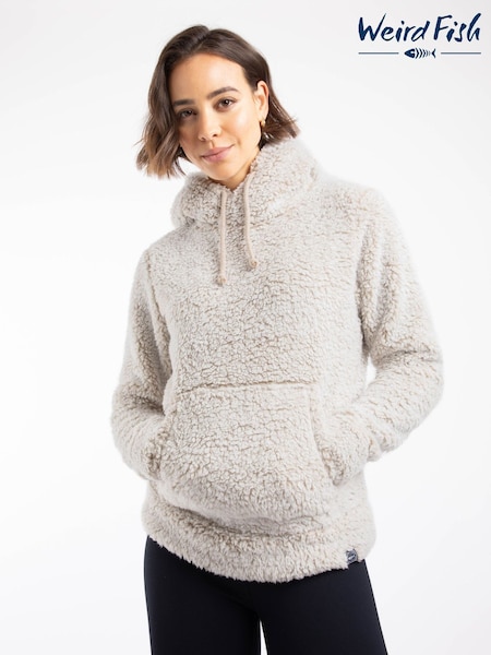 Weird Fish Cream Yara Cosy Fleece Hoodie (G68214) | £70