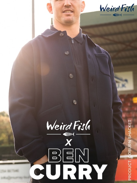 Weird Fish Blue Coburn Chore Over Shirt Shacket (G68229) | £85