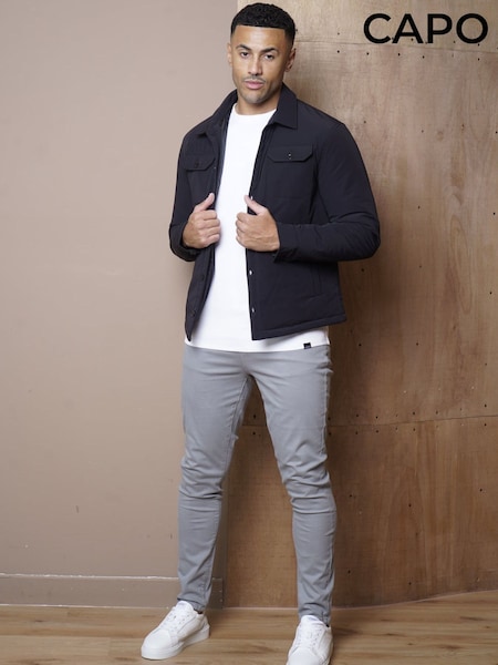 CAPO Black Quilted Overshirt Jacket (G68298) | £75