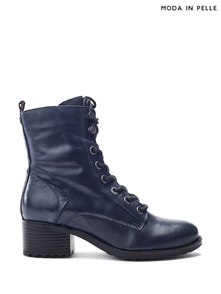 Moda in Pelle Blue Bezzy Lace Up Casual Boots (G68429) | £139