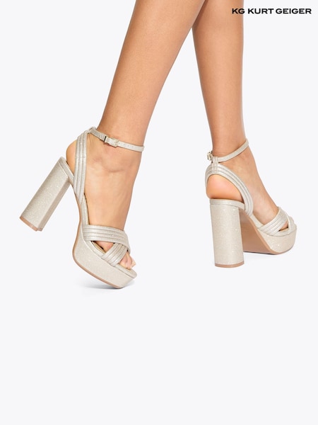 KG Kurt Geiger Gold Silo Sandals (G68443) | £139