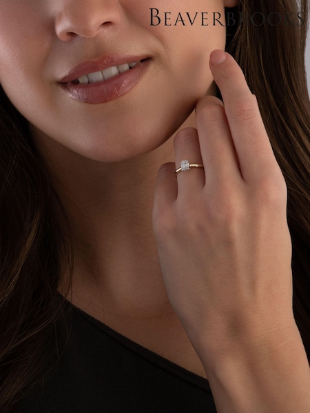 Beaverbrooks Yellow Gold 9ct Diamond Cluster Engagement Ring (G68610) | £895