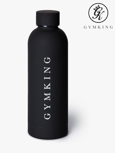 Gym King Black Stainless Steel Water Bottle (G68799) | £20