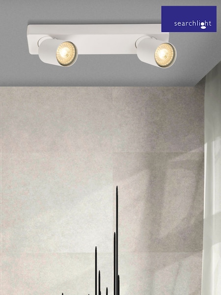 Searchlight Sand White Monnes 2, GU10 Ceiling Light (G68818) | £56