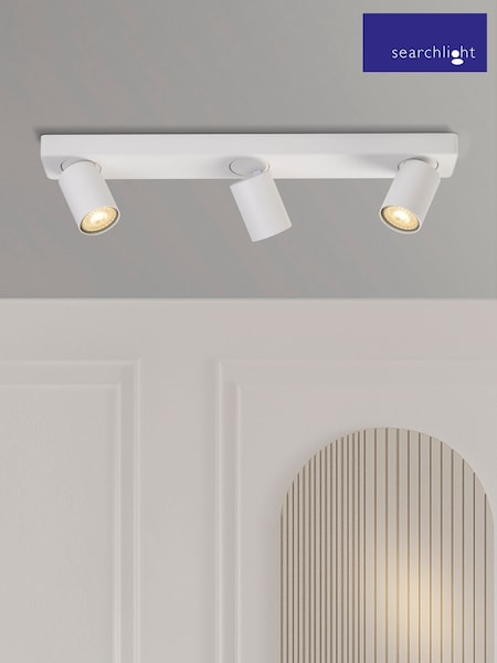 Searchlight Sand White Monnes 3 Long, GU10 Ceiling Light (G68821) | £83