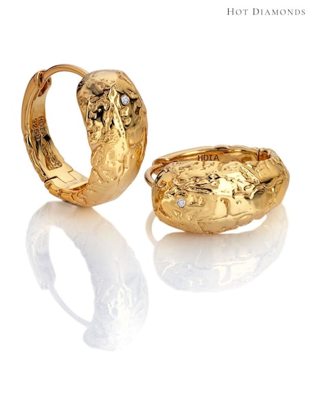 Hot Diamonds Gold Tone HD X GE Muse Earrings (G68865) | £129