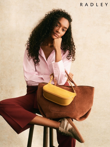 Radley Brown Suede The Compton Medium Shoulder Bag (G68879) | £299