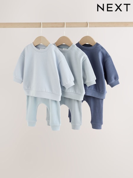 Blue - Sweatshirt And Leggings Baby Set 6 Piece (0mths-3yrs)