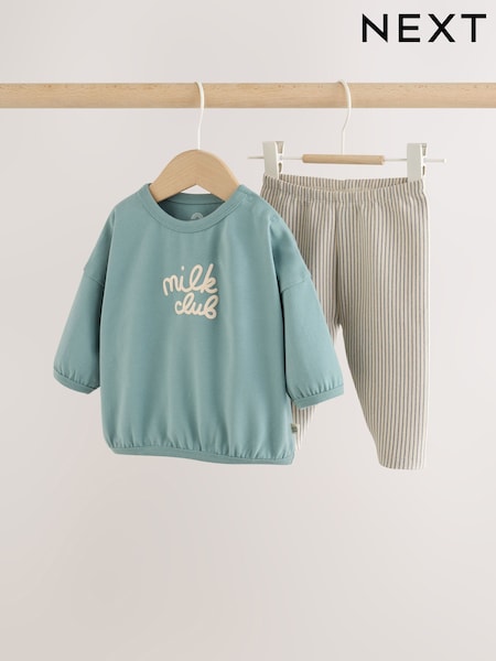 Blue Milk Club - Top And Leggings Baby Set (0mths-2yrs)