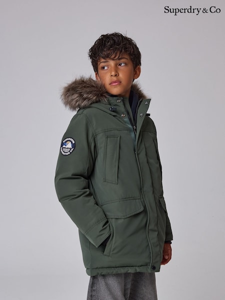 Green - Superdry Everest Parka Coat