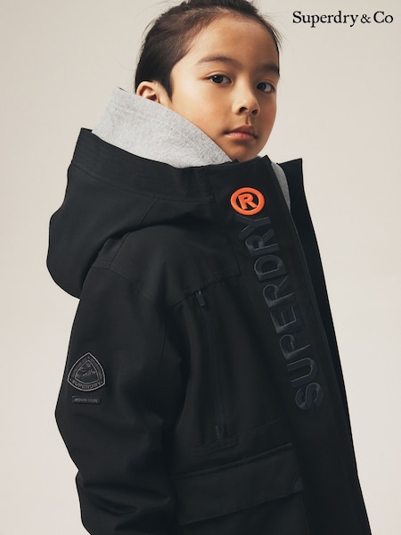 Black - Superdry Waterproof Coat