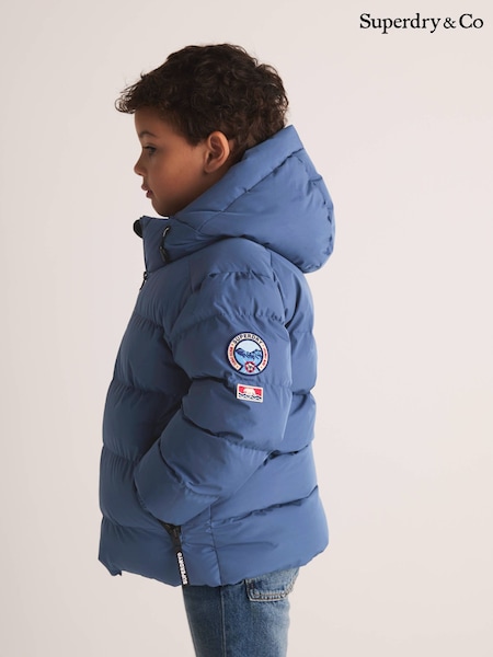 Blue - Superdry Sports Puffer Coat