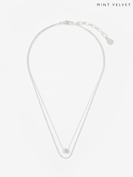 Mint Velvet Silver Plated Layered Necklace (G69469) | £42