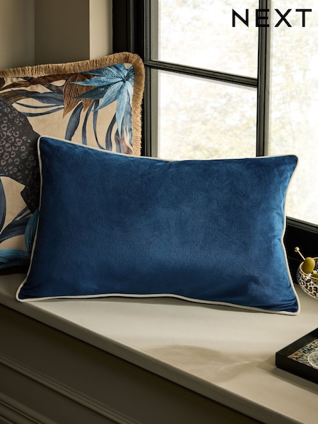 Matte Velvet Contrast Pipe Cushion
