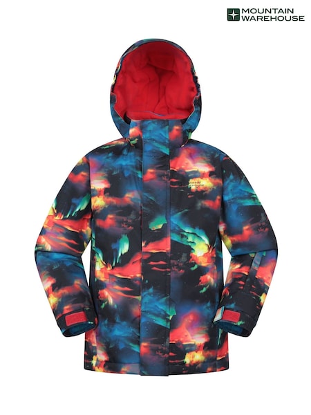 Mountain Warehouse Red Mogal Printed Fleece Lined Snow Ski Jacket (G69646) | £48