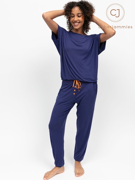 Cyberjammies Blue Slouch Jersey Capslv Pyjamas Set (G69728) | £48
