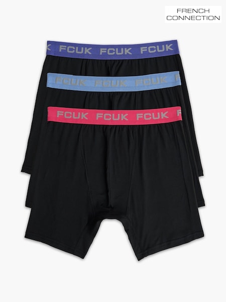 French Connection Blue FCUK Stretch Boxers 3 Pack (G69807) | £30