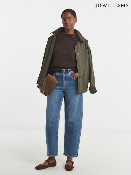 JD Williams Brown Fluffy Collar Jumper (G69838) | £32