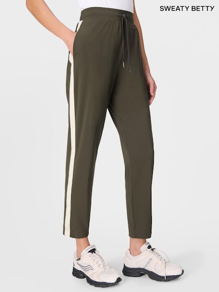 Sweaty Betty Green Explorer Side Stripe 27" Trousers (G69989) | £98