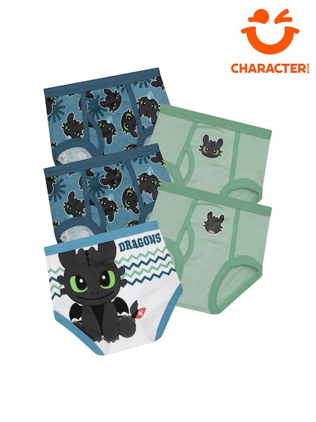 Character Green How To Train Your Dragon Boys underwear (5 Pack) (G70005) | £14