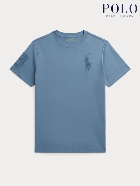 Polo Ralph Lauren Blue Tonal Big Pony Varsity T-Shirt (G70152) | £50 - £60