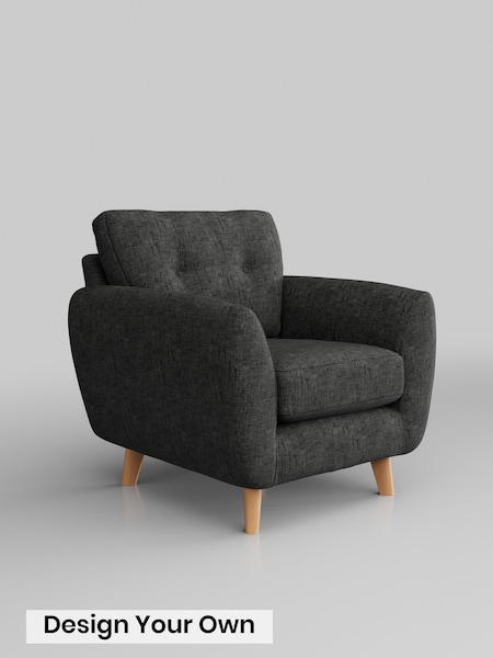 Boucle Weave Easy Clean/Charcoal Grey Wilson Buttoned Back (G70616) | £499