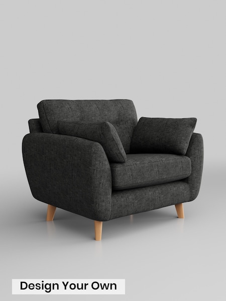 Boucle Weave Easy Clean/Charcoal Grey Wilson Buttoned Back (G70616) | £599