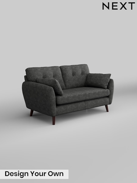 Boucle Weave Easy Clean/Charcoal Grey Wilson Buttoned Back (G70616) | £850