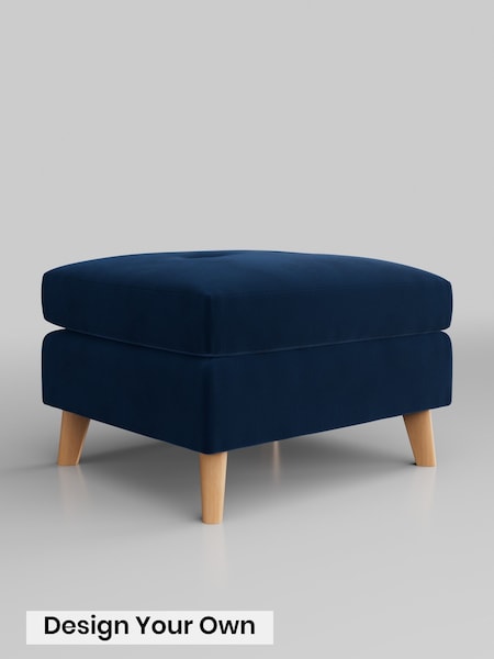 Plush Velvet Easy Clean/Navy Blue Wilson Buttoned Back (G70680) | £350