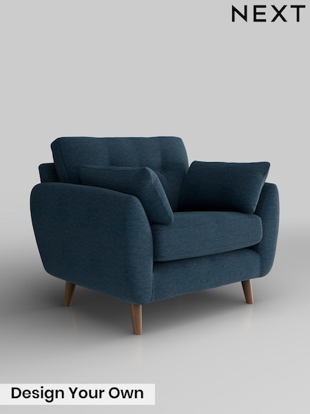 Ripple Chenille/Dark Blue Wilson Buttoned Back (G70682) | £699