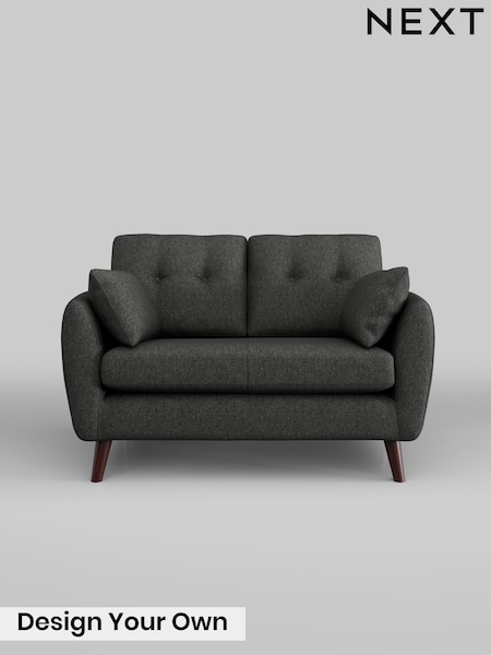 Tweedy Blend Easy Clean/Charcoal Grey Wilson Buttoned Back (G70687) | £750