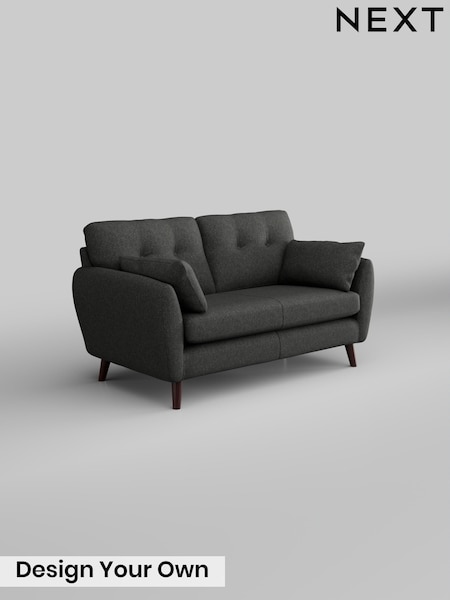 Tweedy Blend Easy Clean/Charcoal Grey Wilson Buttoned Back (G70687) | £850